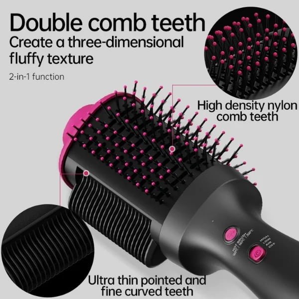 KD311 hot air brush with airflow comb teeth PTC heating and temperature control