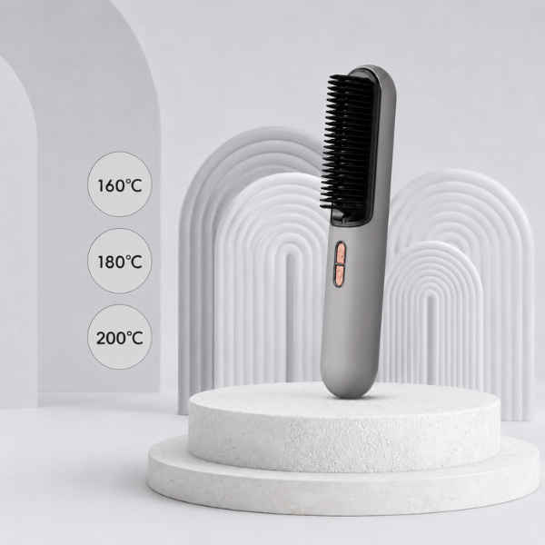 KD382B cordless hair brush with 160°C, 180°C and 200°C settings
