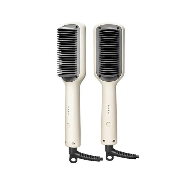 Front and rear views of the KD680 corded hair straightening brush for sample inspection