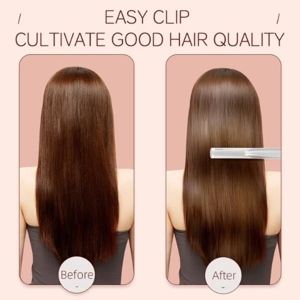 KD881 hair appearance comparison with before and after views