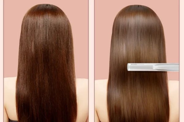 Hair appearance comparison during a KD881 ultrasonic hair care routine