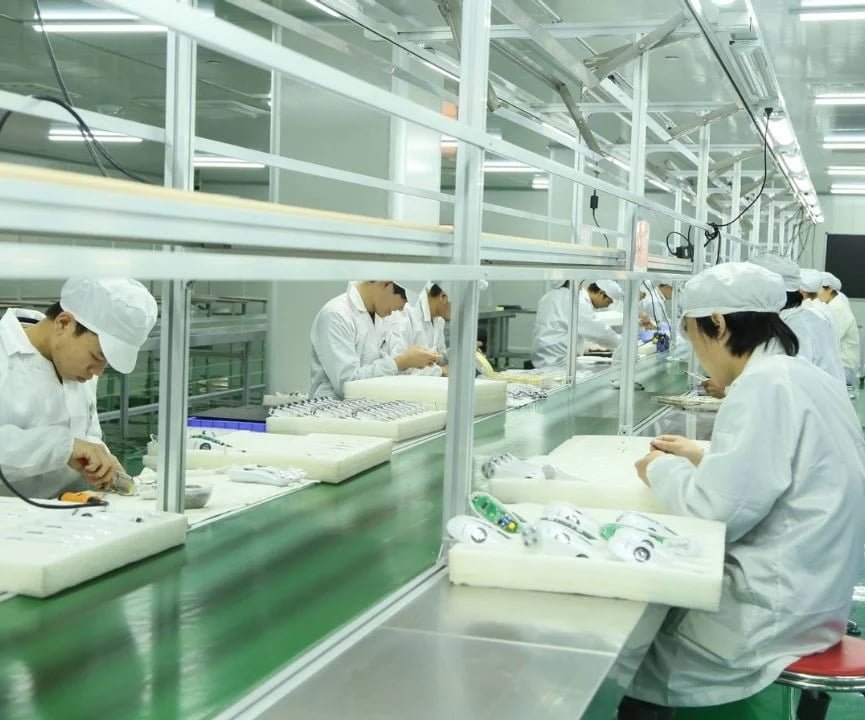 Beauty device production and assembly line