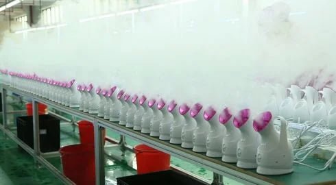 Facial steamer production inspection at K SKIN Global