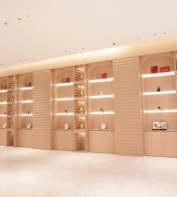 K·SKIN home beauty product showroom with multiple product platforms