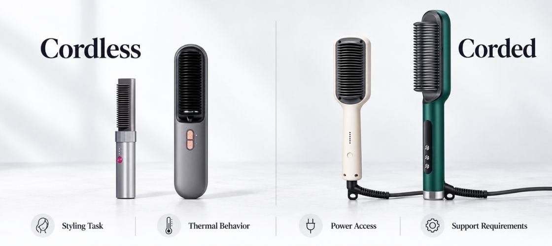K6 and KD382B cordless brushes compared with KD680 and KD380K corded brushes