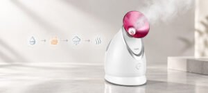 Facial steamer producing stable steam for B2B product evaluation