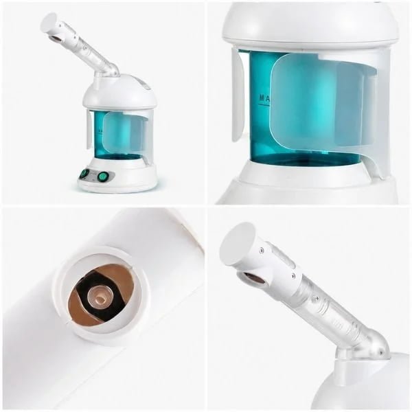 KD2328 facial steamer water tank steam outlet and adjustable nozzle details