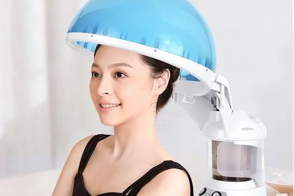 KD2328A 2-in-1 hair steamer with blue hood in salon hair treatment