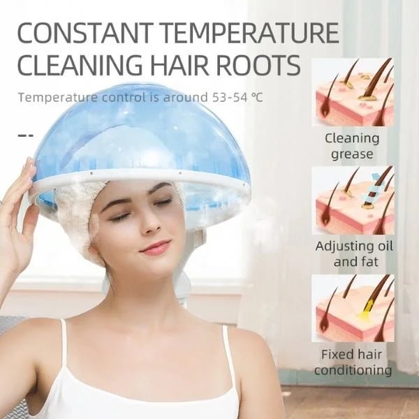 KD2328A hair steamer hood at 53-54°C for scalp and hair root care