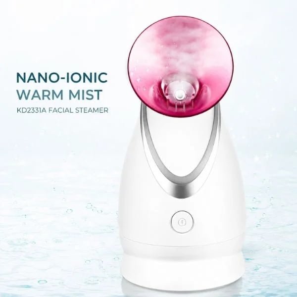 KD2331A facial steamer with nano-ionic warm mist output