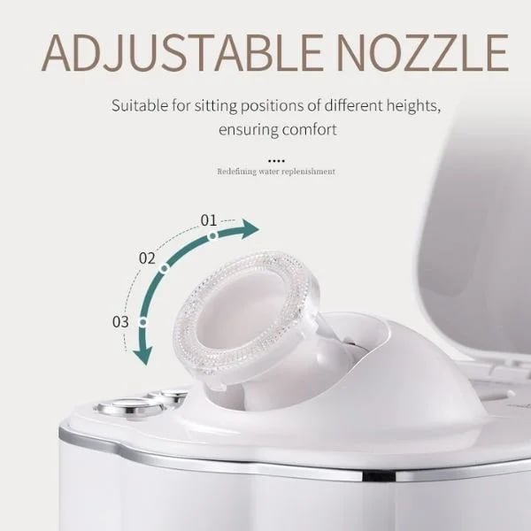 KD2332 facial steamer with adjustable steam nozzle angle