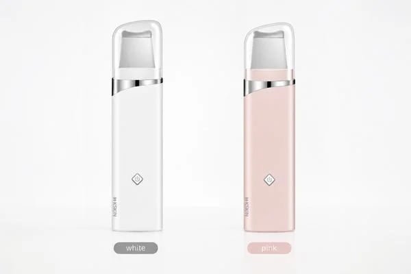 White and pink KD8023 ultrasonic skin scrubber product variants
