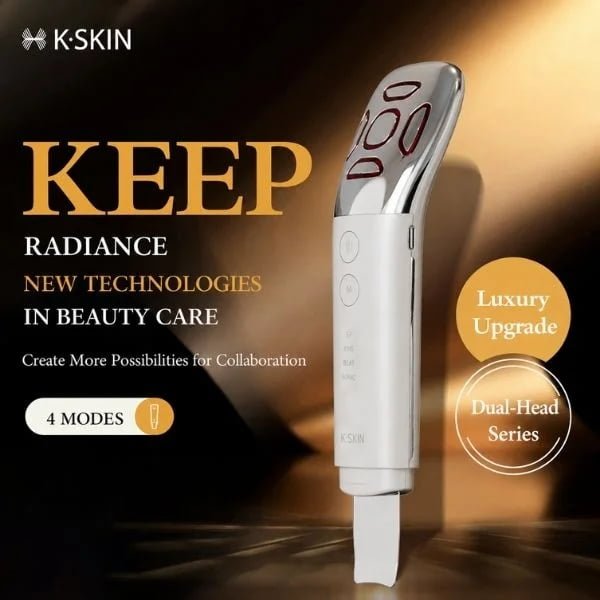 KD8086 multifunction facial beauty device with four operating modes and dual-head design