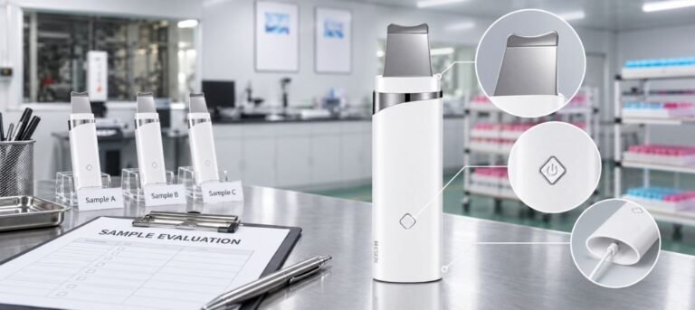 Ultrasonic Skin Scrubber Sample Evaluation: Output, Blade, Controls and Charging