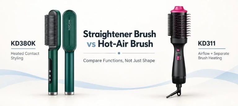 Hair Straightener Brush vs Hot-Air Brush: What Is the Product Difference?