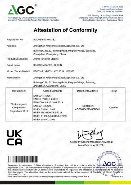 UKCA EMC · KD2330, YB2331, KD2331K, KD2331 document preview