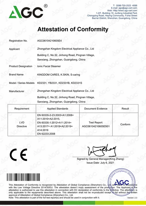 CE LVD · KD2331 document preview