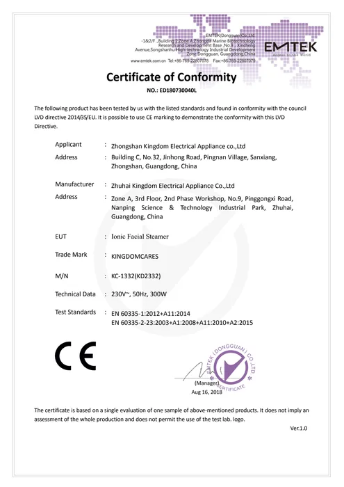 CE LVD · KD2332 document preview
