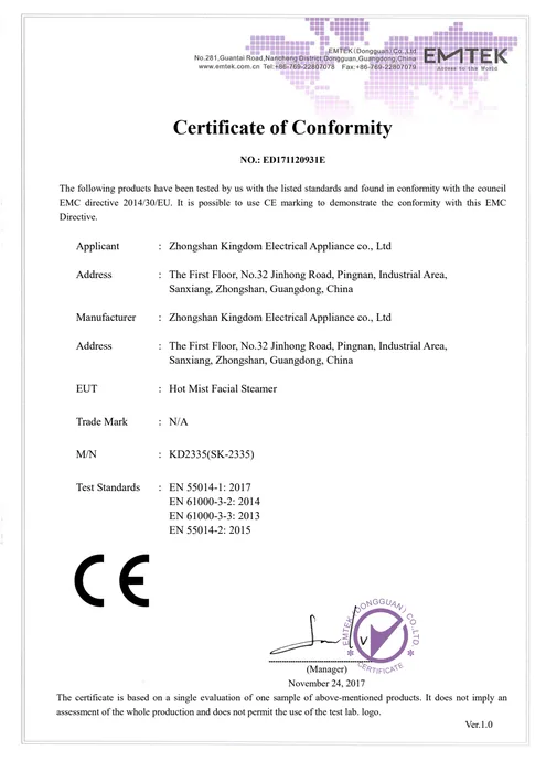 CE EMC · KD2335 document preview