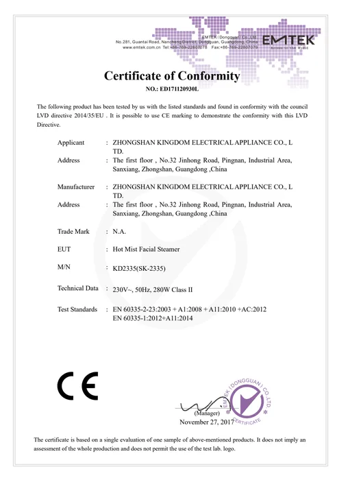 CE LVD · KD2335 document preview