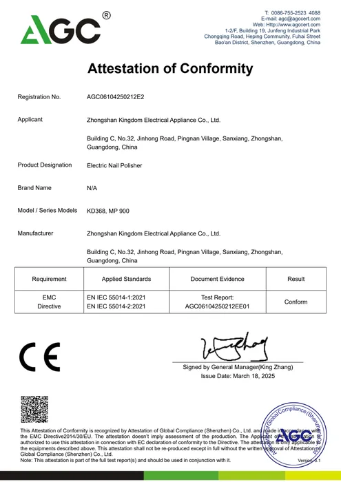 CE EMC · KD368 document preview