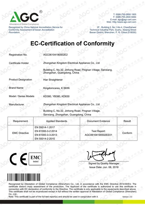 CE EMC · KD380 document preview