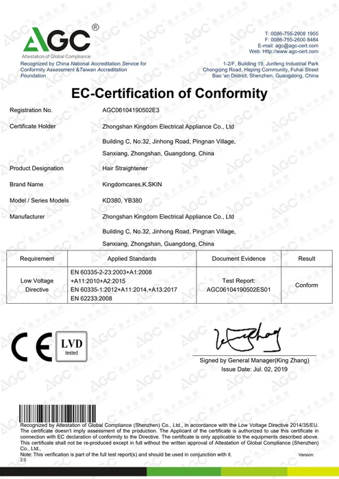 CE LVD · KD380 document preview