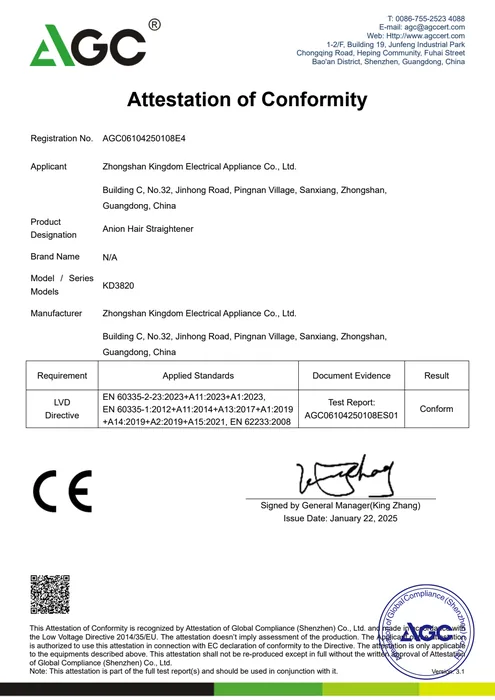 CE LVD · KD3820 document preview