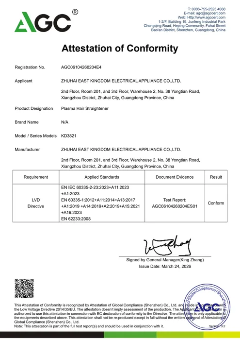 CE LVD · KD3821 document preview