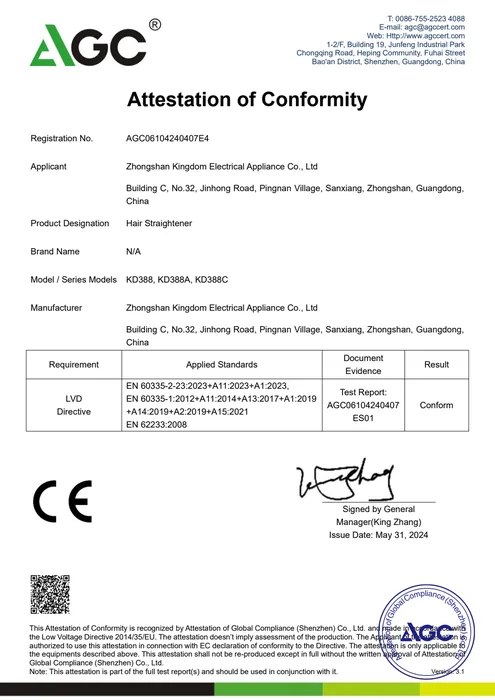 CE LVD · KD388 document preview