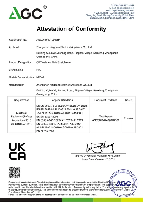 UKCA LVD · KD389 document preview
