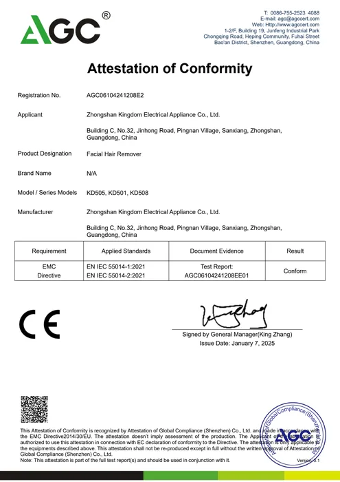 CE EMC · KD501 document preview
