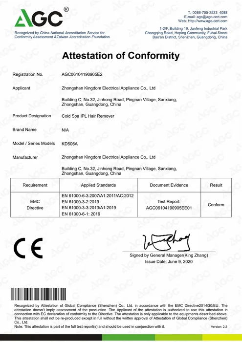 CE EMC · KD506A document preview
