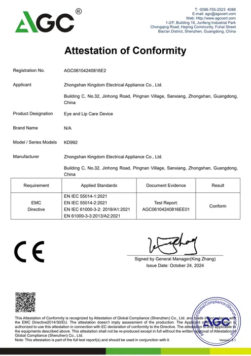 CE EMC · KD992 document preview