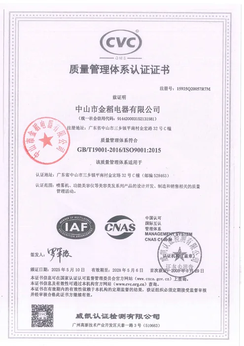 ISO 9001 Quality Management System document preview