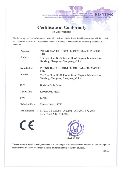 CE LVD · KD233 document preview