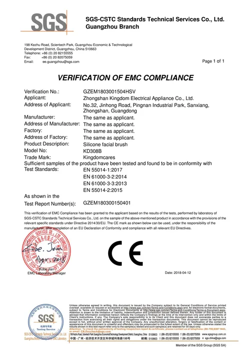 CE / Product Compliance · KD308B document preview