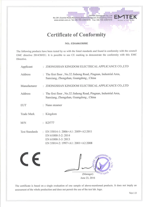 CE EMC · KD777 document preview